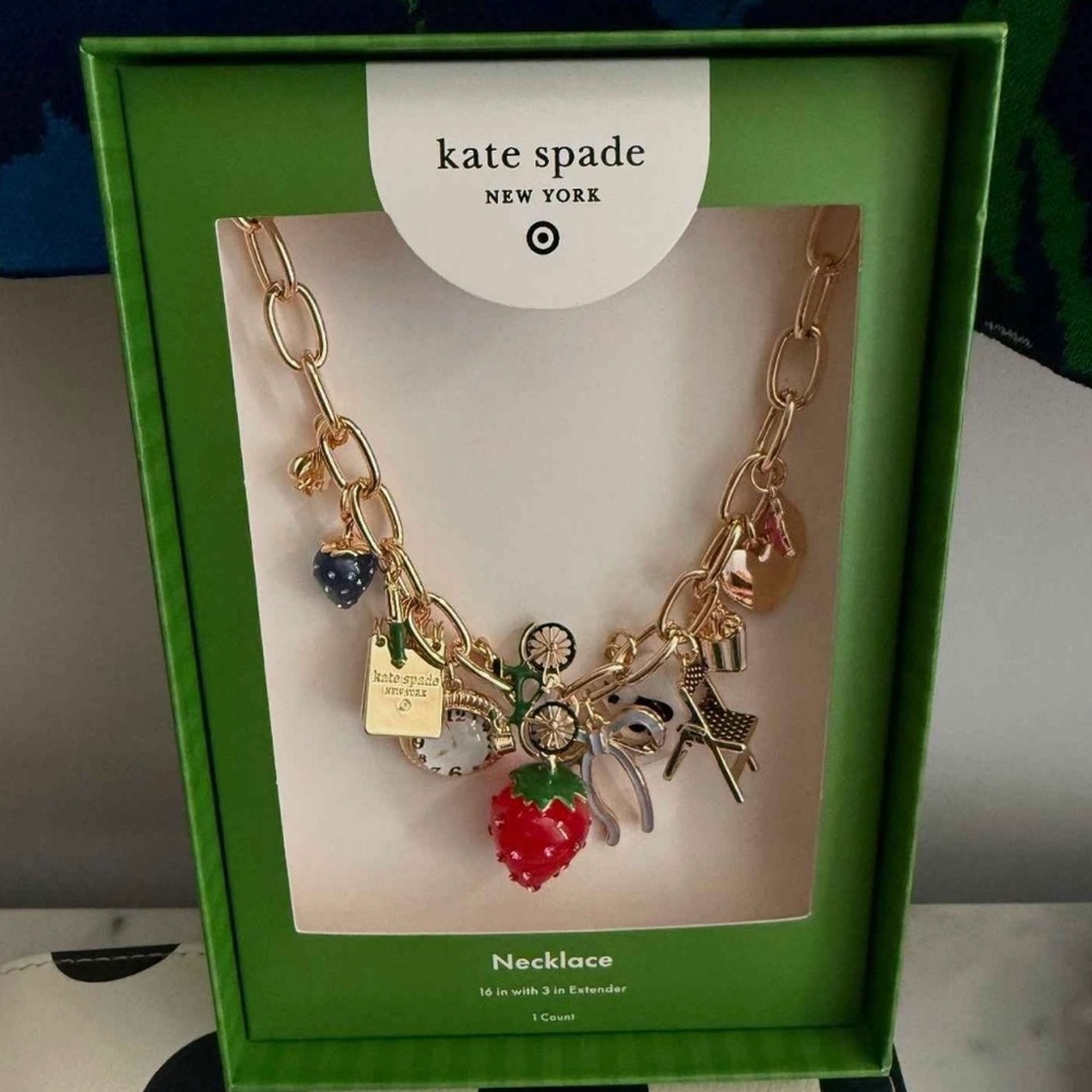 Kate Spade Gold Heart Charm Necklace